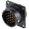ITT Cannon Industrial Circular Connector Panel Mount Miniature Aluminum Alloy Housing 19 Contacts 7.5A 50V KPTC2E14-19P-F-MA