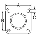 ITT Cannon Industrial Circular Connector 26 Contacts Panel Mount Socket Male IP67 Aluminium Alloy KPTC2E16-26P-F-MA