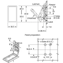 Southco Polypropylene Draw Latch Natural Finish 445N Operating Tension 55mm x 30.5mm x 28mm 07-10-201-12