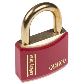 ABUS Keyed Brass Safety Padlock Weatherproof, 6 mm Shackle Diameter, 23 mm Shackle Length, 40 mm T84MB/40 ROUGE SAFETY FIRST
