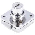 Euro-Locks a Lowe & Fletcher group Company Slam Lock Chrome Finish, 21.1 mm Panel-to-Tongue, Key Unlock 5883502
