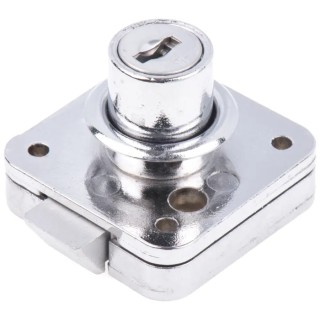 Euro-Locks a Lowe & Fletcher group Company Slam Lock Chrome Finish, 21.1 mm Panel-to-Tongue, Key Unlock 5883502