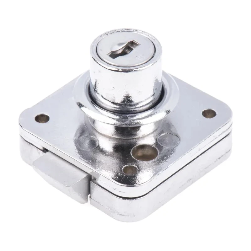 Euro-Locks a Lowe & Fletcher group Company Slam Lock Chrome Finish, 21.1 mm Panel-to-Tongue, Key Unlock 5883502