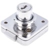 Euro-Locks a Lowe & Fletcher group Company Slam Lock Chrome Finish, 21.1 mm Panel-to-Tongue, Key Unlock 5883502