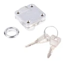 Euro-Locks a Lowe & Fletcher group Company Slam Lock Chrome Finish, 21.1 mm Panel-to-Tongue, Key Unlock 5883502
