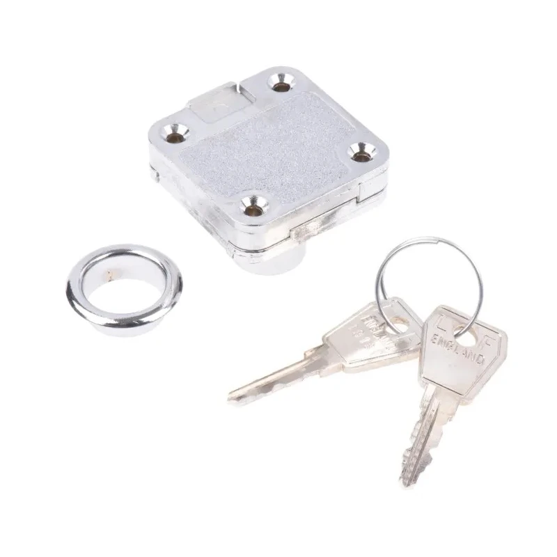 Euro-Locks a Lowe & Fletcher group Company Slam Lock Chrome Finish, 21.1 mm Panel-to-Tongue, Key Unlock 5883502