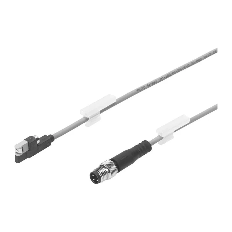 Festo Cable with Plug Pneumatic Position Detector, IP68, IP65 30V dc, SMT-10G-PS-24V-E-0,3Q-M8D