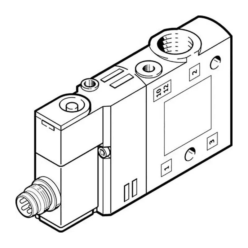 Festo Solenoid Pilot Valve Pilot G 1/8 in Die Cast Aluminium 900L/min 8 Bar 24V dc CPE14-M1CH-3GL-1/8