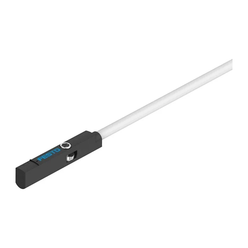 Festo Pneumatic Position Detector with Plug M8X1, 3-Wire, 3-Pin Cable, LED Indicator, IP68, IP65 SMT-10M-NS-24V-E-0,3-L-M8D