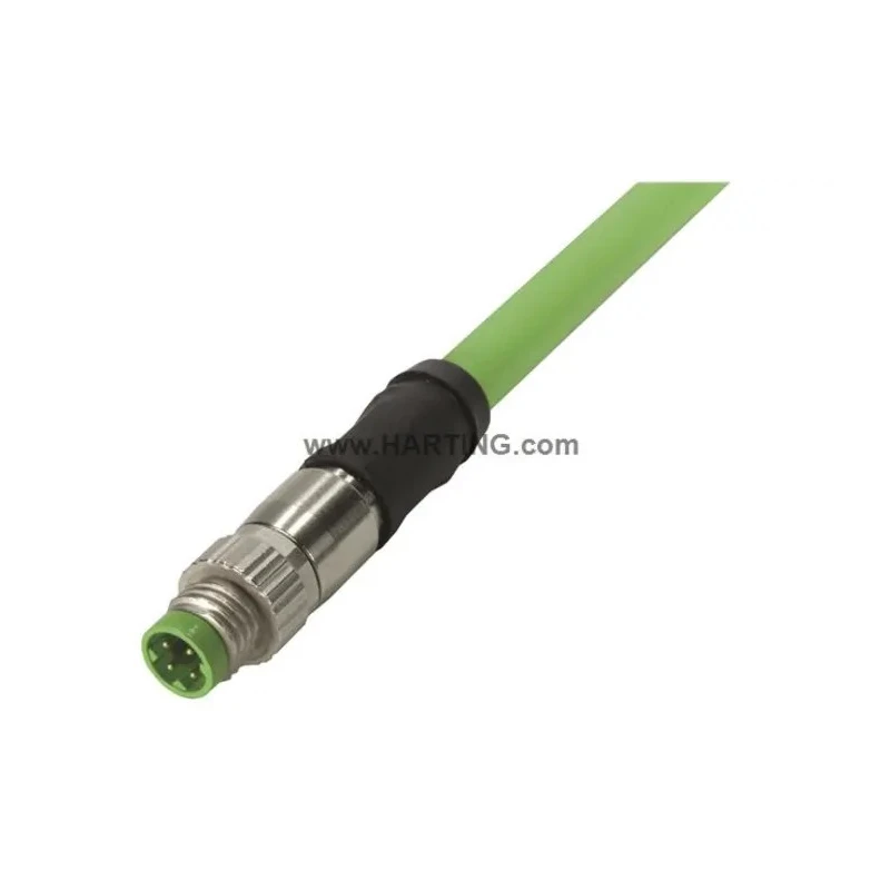 HARTING Male 4 Way Straight to Male 4 Way Straight Sensor Actuator Cable 7.5m 2134C7C7477075