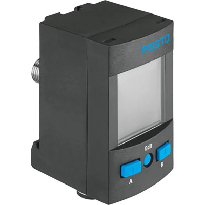 Festo Pneumatic Pressure Sensor, IP67 IP65 Rated, 10 bar Max Operating Pressure, 15V/30V SPAU-P10R-T-R18M-L-PNLK-PNVBA-M12D
