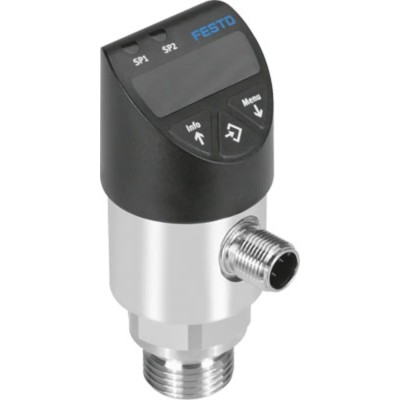 Festo Pneumatic Pressure Sensor IP65 IP67 10 bar 35V DC with Digital Display SPAW-B11R-G12M-2PA-M12