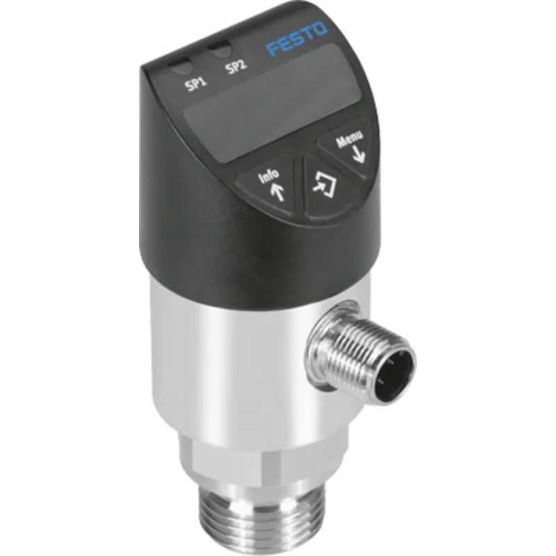 Festo Pneumatic Pressure Sensor IP65 IP67 10 bar 35V DC with Digital Display SPAW-B11R-G12M-2PA-M12
