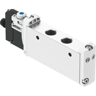 Festo Pneumatic Solenoid Valve 5/2, Manifold Mount, G 1/8 Port, 24V DC, 1W Power, Aluminium Alloy VUVG-L14-M52-MT-G18-1R8L