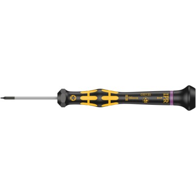 Wera Torx Precision Screwdriver, 1 IPR Tip, 40 mm Blade, 137 mm Overall 05030135001