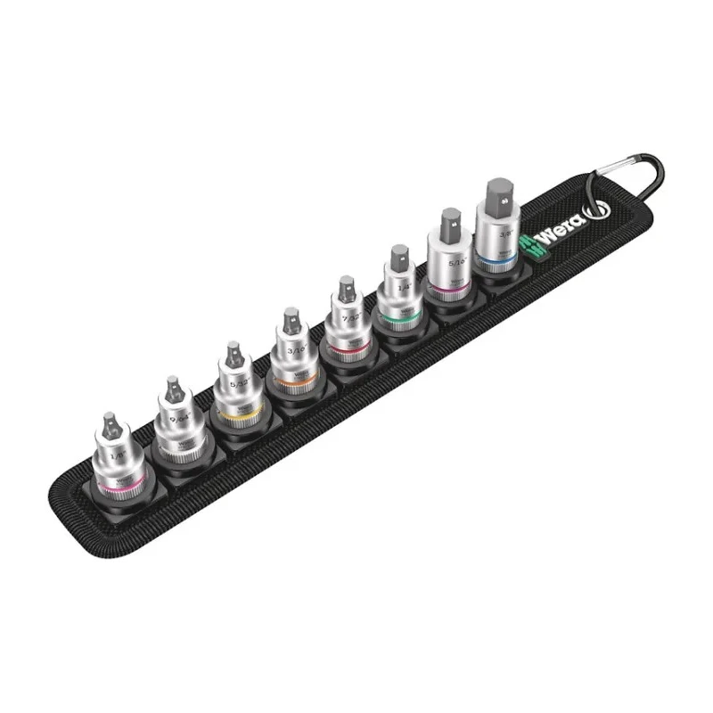 Wera 8-Piece 3/8 Inch Hexagon Socket Set with Belt 05003974001
