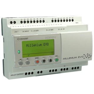 Crouzet Millenium Evo Series PLC CPU, 16 Digital Inputs, 8 Relay Outputs, RS485 Communication, Battery Backup 88975101