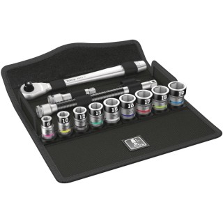 Wera 10-Piece 3/8 in Zyklop Socket Set with Ratchet and Extensions 05003785001