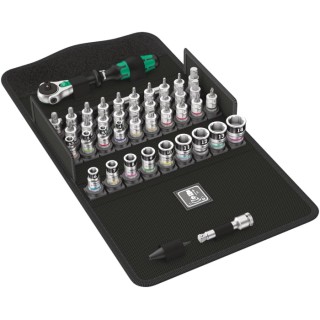 Wera 42-Piece 1/4 in Bit Socket Set Square Drive Socket Sizes 2-14 mm 05003755001