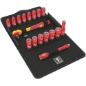 Wera 17-Piece 3/8 Inch 6 Point Socket Set VDE 1000V Approved 222mm Length 05004970001