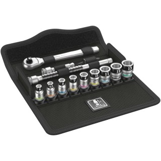 Wera 13-Piece 1/4 in Hexagon Socket Set Metal Drive Type Square 05003756001