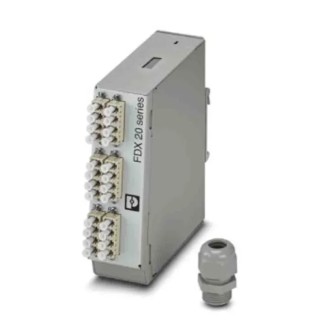 Phoenix Contact Fibre Optic Patch Panel 12 Port LC Multimode Duplex 130mm Height 40mm Width 1019708