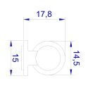 RS PRO Black Ethylene Propylene Diene Monomer Edging Strip 20 m 17.8 mm Height 15 mm Width 175-2588