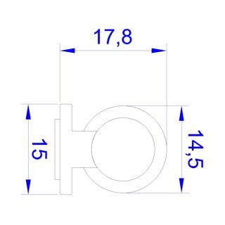 RS PRO Black Ethylene Propylene Diene Monomer Edging Strip 20 m 17.8 mm Height 15 mm Width 175-2588