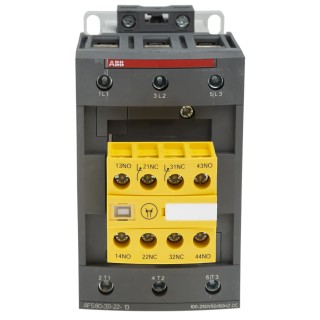 ABB Jokab Safety Contactor 3-Pole 125 A 45 kW, 100-250V AC/DC Coil, 3 NO Auxiliary Contacts 1SBL397082R1322 AFS80-30-22-13