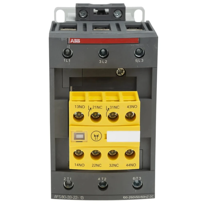 ABB Jokab Safety Contactor 3-Pole 125 A 45 kW, 100-250V AC/DC Coil, 3 NO Auxiliary Contacts 1SBL397082R1322 AFS80-30-22-13