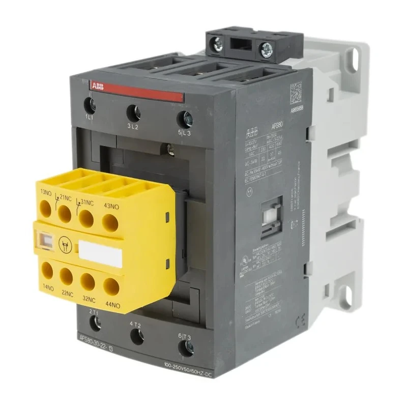 ABB Jokab Safety Contactor 3-Pole 125 A 45 kW, 100-250V AC/DC Coil, 3 NO Auxiliary Contacts 1SBL397082R1322 AFS80-30-22-13