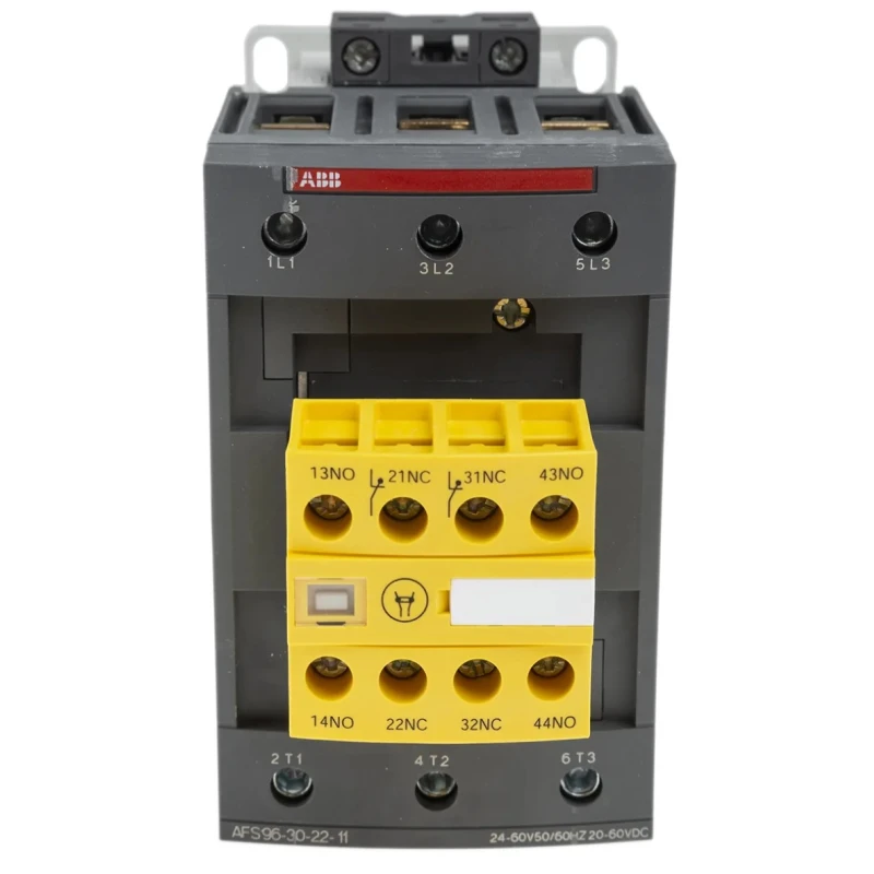 ABB Jokab Safety Contactor 3-Pole 130A 55kW, DIN Rail Mount, Coil Voltage 24, 60V AC, Model 1SBL407082R1122 AFS96-30-22-11