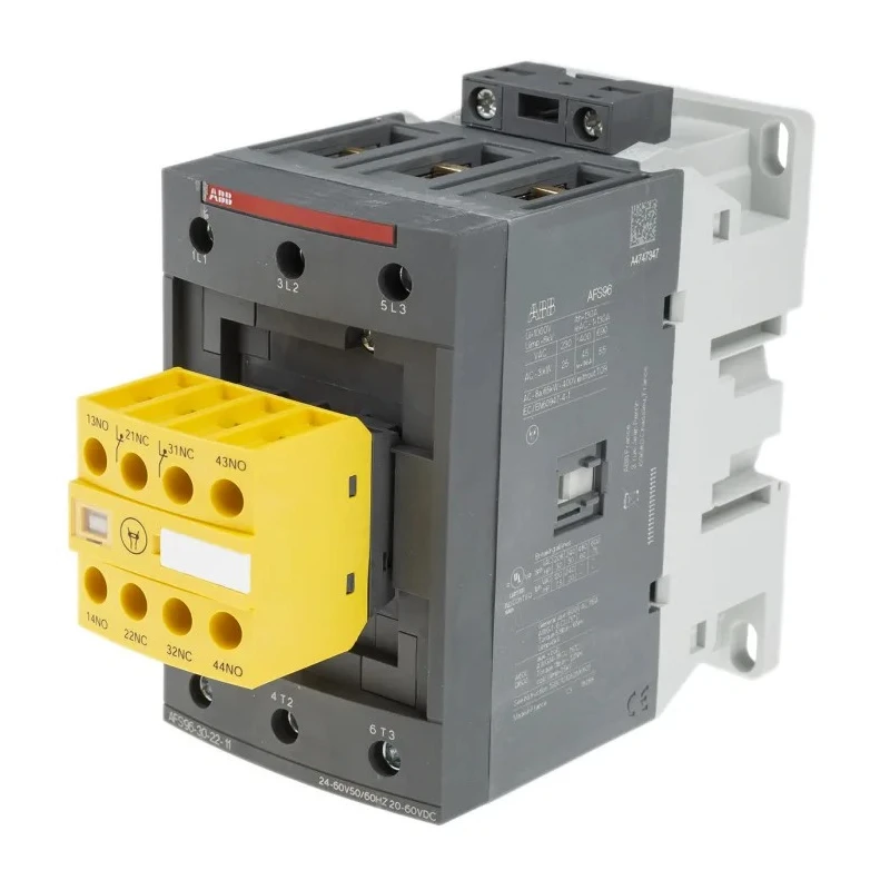 ABB Jokab Safety Contactor 3-Pole 130A 55kW, DIN Rail Mount, Coil Voltage 24, 60V AC, Model 1SBL407082R1122 AFS96-30-22-11