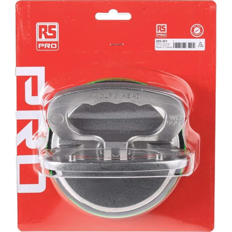 RS PRO 1 Cup Suction Lifter 40 kg Capacity Plastic Body 120 mm Cup Diameter 285-361