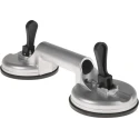 RS PRO 2 cup Suction Lifter 80 kg, Plastic and Aluminium Body, 115 mm Cup Diameter, 325 mm Length 285-355