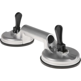 RS PRO 2 cup Suction Lifter 80 kg, Plastic and Aluminium Body, 115 mm Cup Diameter, 325 mm Length 285-355
