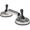 RS PRO 2 cup Suction Lifter 80 kg, Plastic and Aluminium Body, 115 mm Cup Diameter, 325 mm Length 285-355