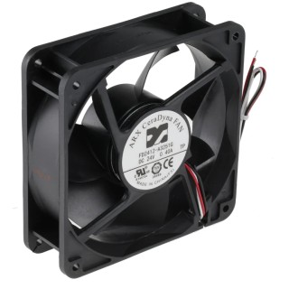 ARX CeraDyna Series Axial Fan 24V DC 7.2W 2800 RPM 227.7 m³/h Air Flow IP20 120x120x38 mm 