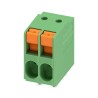 Phoenix Contact TDPT 2.5/ 2-SP-5.08 Series Straight Wave Soldering Mount PCB Terminal Block, 2 Contacts, 32 A, 400 1017503