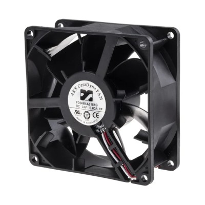ARX CeraDyna Series Axial Fan 24V DC 16.32W 207.7 m³/h Air Flow IP20 92x92x38 mm IP20