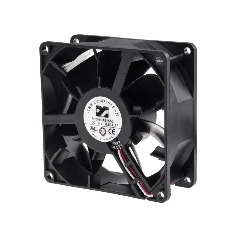 ARX CeraDyna Series Axial Fan 24V DC 16.32W 207.7 m³/h Air Flow IP20 92x92x38 mm IP20