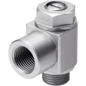 Festo Flow Controller GRLZ-1/4-B Series with Inlet Male 1/4 in G and Outlet Female Barbed Connector 6 mm GRLZ-1/4-B