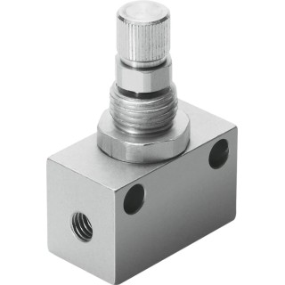Festo GRO Series Flow Controller Flow Valve, Wrought Aluminium Alloy, 0-10 bar Operating Pressure GRO-1/8-B