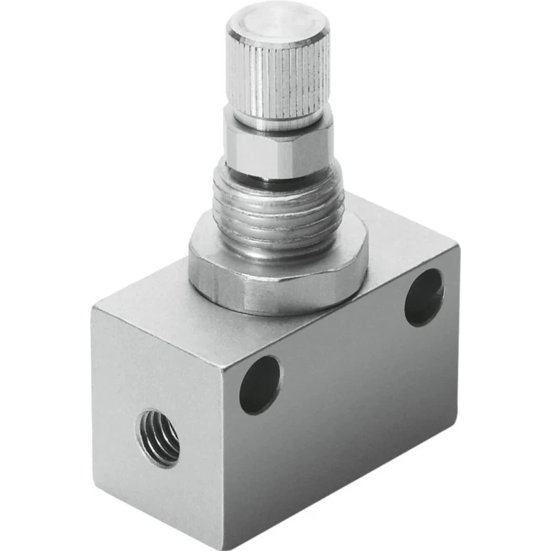 Festo GRO Series Flow Controller Flow Valve, Wrought Aluminium Alloy, 0-10 bar Operating Pressure GRO-1/8-B