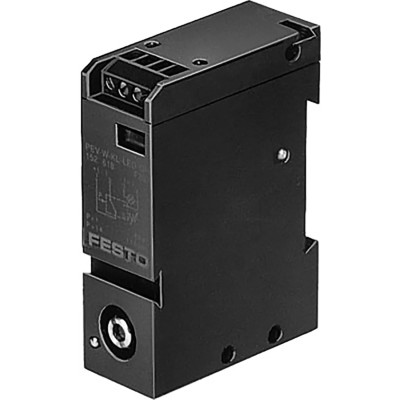 Festo Vacuum Switch, 1 bar to 0 bar, M5 Port, SPDT Contact, Relative Pressure, 10-30V, IP20, LED Indicator VPEV-W-KL-LED-GH