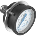 Festo 40 mm G 1/4 Threaded Pressure Gauge, 10 Bar Maximum Pressure, ABS Case, Back Entry Model FMA-40-10-1/4-EN