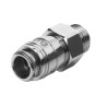 Festo Brass Pneumatic Quick Connect Coupling 1/8 in Male Thread, Nickel Plated, 12 Bar Maximum Pressure KD3-1/8-A