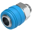 Festo Brass Pneumatic Quick Connect Coupling 1/4 in Male G Thread 8mm Hose Barb Nickel Plated KD4-1/4-A
