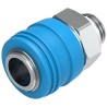 Festo Brass Pneumatic Quick Connect Coupling 1/4 in Male G Thread 8mm Hose Barb Nickel Plated KD4-1/4-A