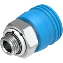 Festo Brass Pneumatic Quick Connect Coupling 1/4 in Male G Thread 8mm Hose Barb Nickel Plated KD4-1/4-A